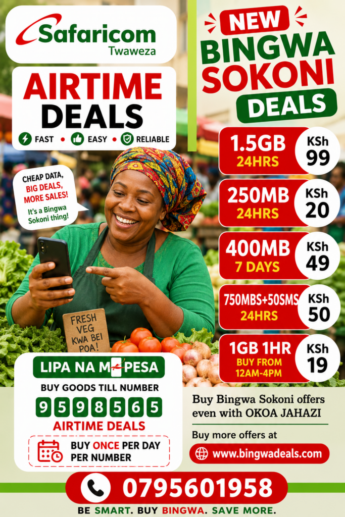 1000 Bingwa sokoni minutes offer monthly